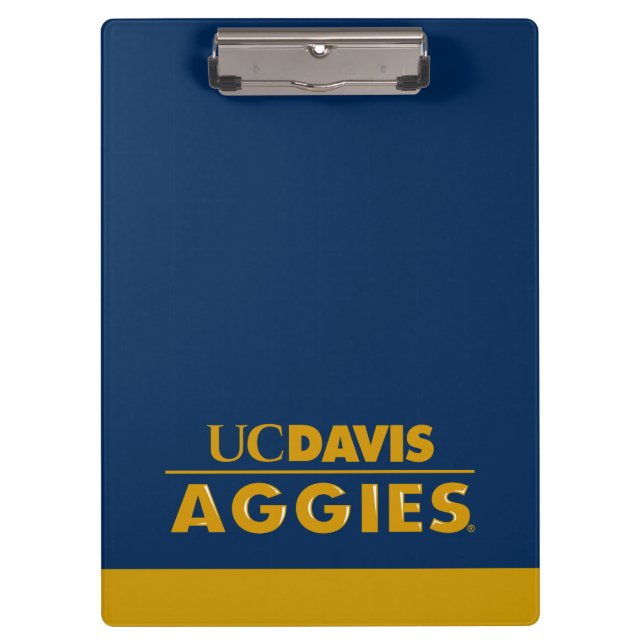 UC Davis Aggies Wordmark Clipboard (Front)
