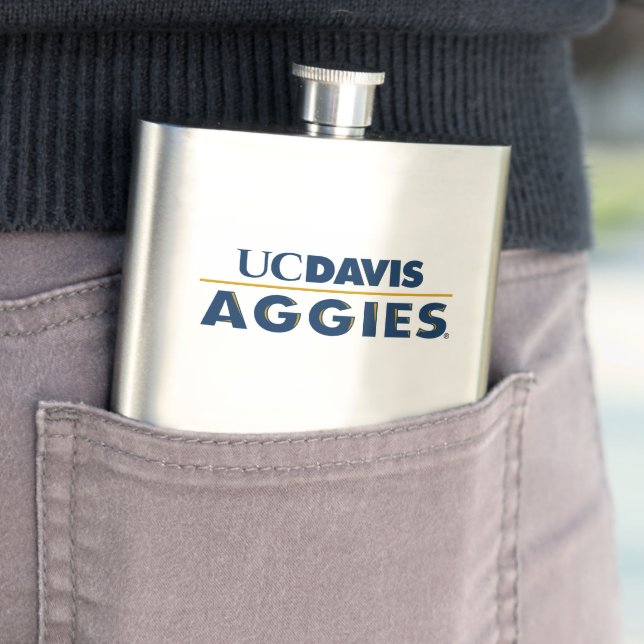 UC Davis Aggies Wordmark Flask (In Situ)