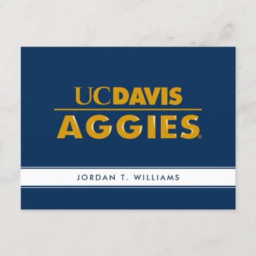 UC Davis Aggies Wordmark Invitation Postcard