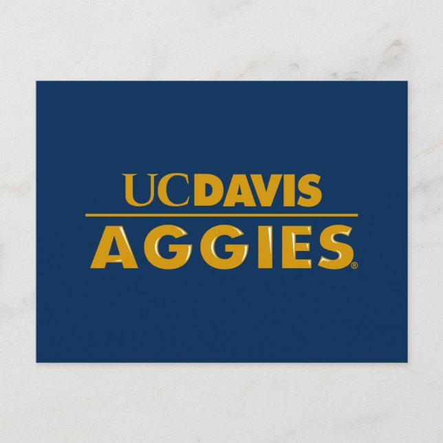 UC Davis Aggies Wordmark Invitation Postcard (Front)
