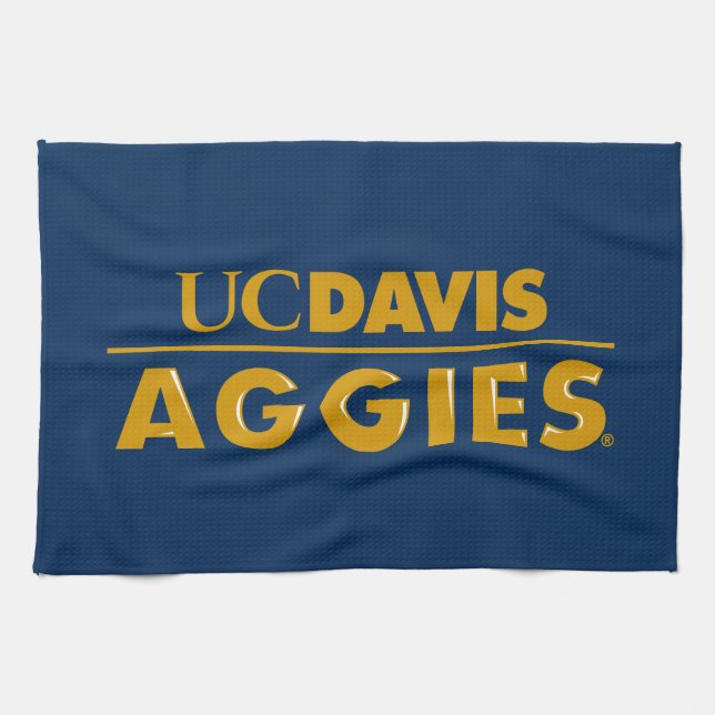 UC Davis Aggies Wordmark Kitchen Towel (Horizontal)