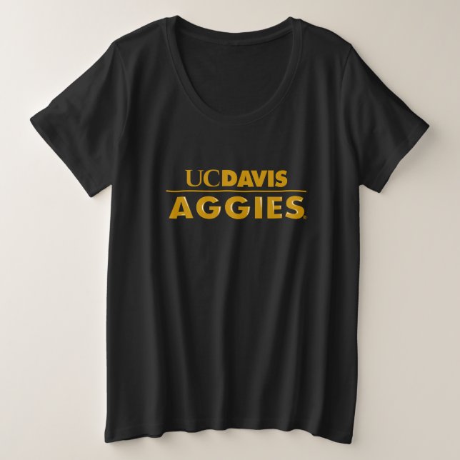 UC Davis Aggies Wordmark Plus Size T-Shirt (Design Front)