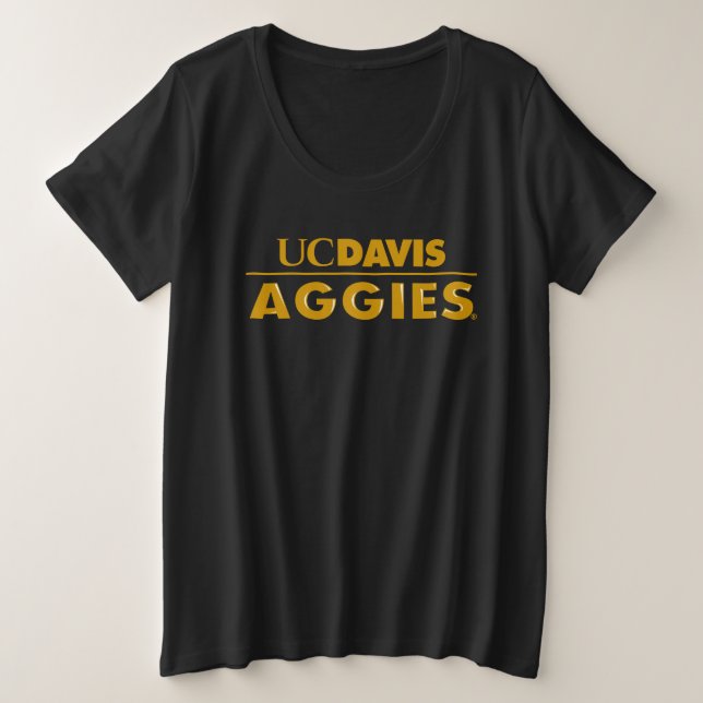 UC Davis Aggies Wordmark Plus Size T-Shirt (Design Front)