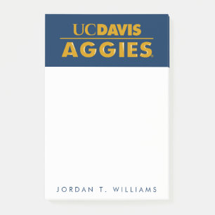 UC Davis Aggies Wordmark Post-it Notes