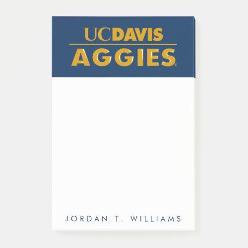 UC Davis Aggies Wordmark Post_it Notes