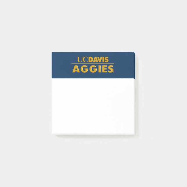 UC Davis Aggies Wordmark Post-it Notes (Front)
