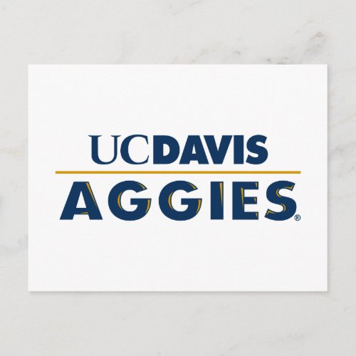 UC Davis Aggies Wordmark Postcard