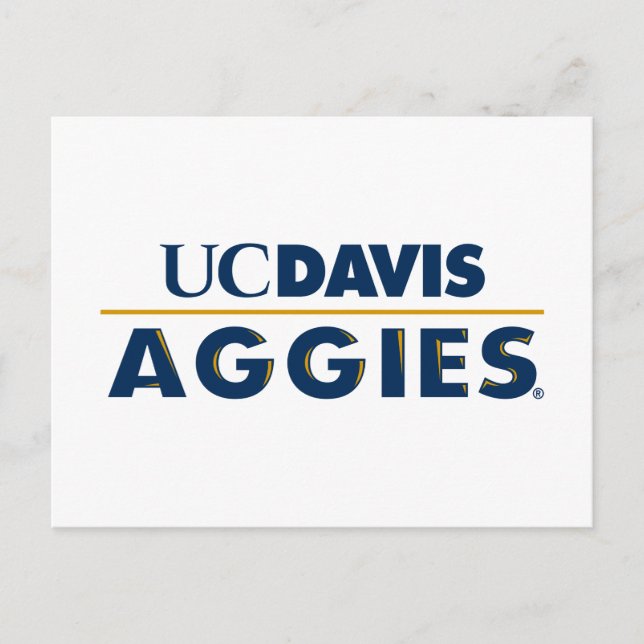 UC Davis Aggies Wordmark Postcard (Front)