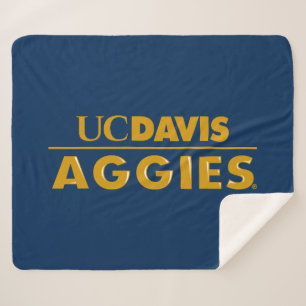 UC Davis Aggies Wordmark Sherpa Blanket