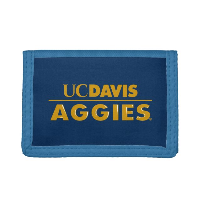 UC Davis Aggies Wordmark Trifold Wallet (Front)