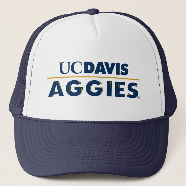 UC Davis Aggies Wordmark Trucker Hat (Front)