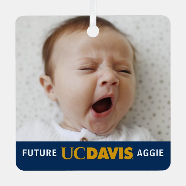 UC Davis C | Future Aggie Metal Ornament (Front)