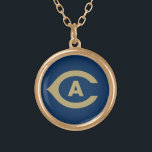 UC Davis C Gold Plated Necklace<br><div class="desc">Check out these officially licensed UC Davis designs! Show off your Cal Aggie pride with these new University products. These make the perfect gifts for the UC Davis student, alumni, family, friend or fan in your life. All of these Zazzle products are customizable with your name, class year, or club....</div>