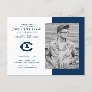 UC Davis C   Graduation Announcement Postcard