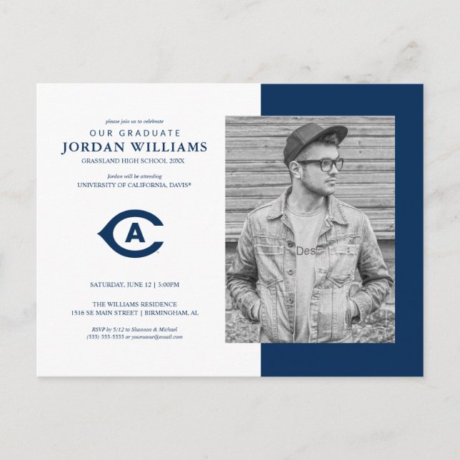 UC Davis C | Graduation Announcement Postcard (Front)