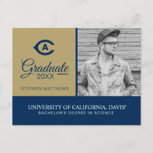 UC Davis C Graduation Announcement Postcard