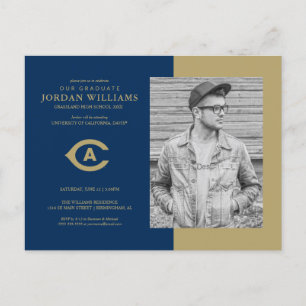 UC Davis C Graduation Announcement Postcard