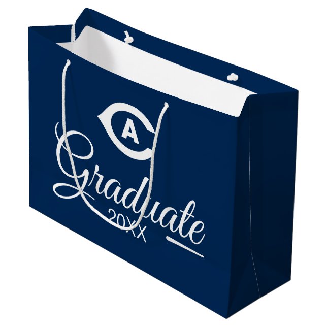 UC Davis C | Graduation Large Gift Bag (Front Angled)