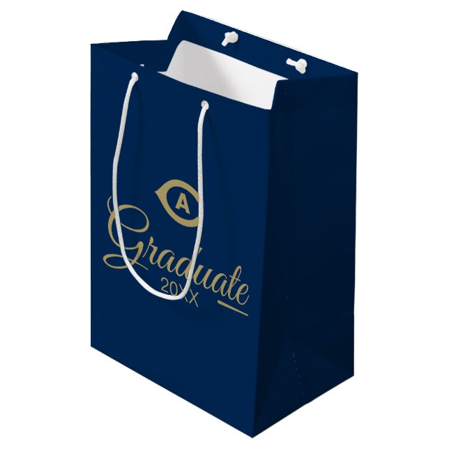 UC Davis C | Graduation Medium Gift Bag (Front Angled)