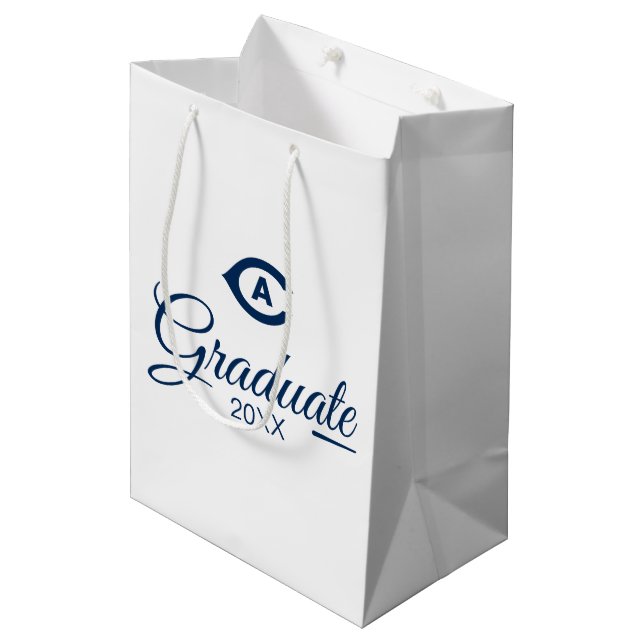 UC Davis C | Graduation Medium Gift Bag (Front Angled)