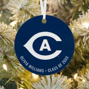 UC Davis C Graduation Metal Ornament