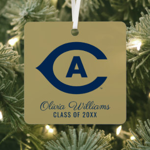UC Davis C   Graduation Metal Ornament