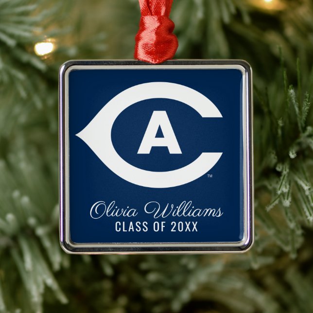 UC Davis C | Graduation Metal Ornament (Tree)