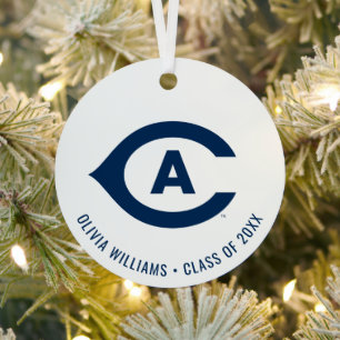 UC Davis C Graduation Metal Ornament