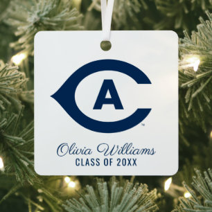 UC Davis C Graduation Metal Ornament