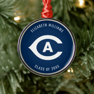 UC Davis C Graduation Metal Ornament
