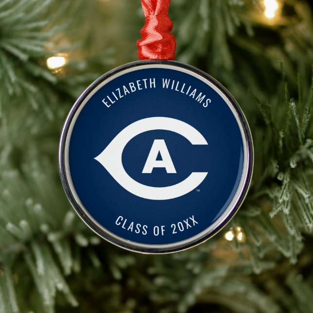 UC Davis C | Graduation Metal Ornament (Tree)