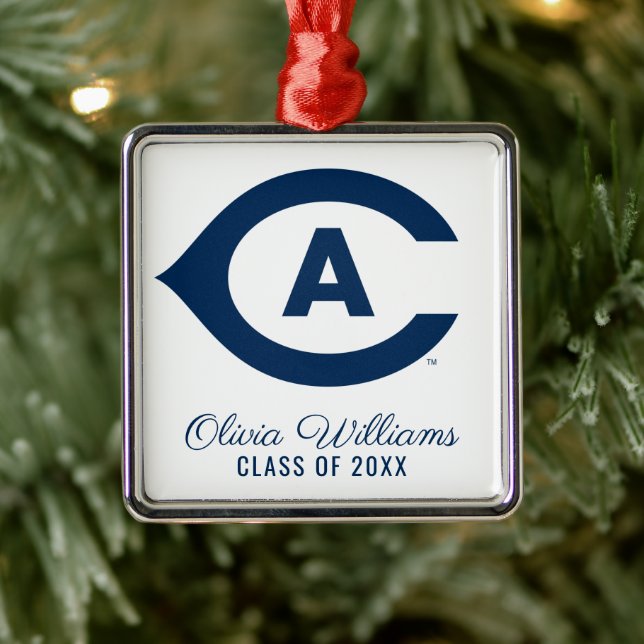 UC Davis C | Graduation Metal Ornament (Tree)