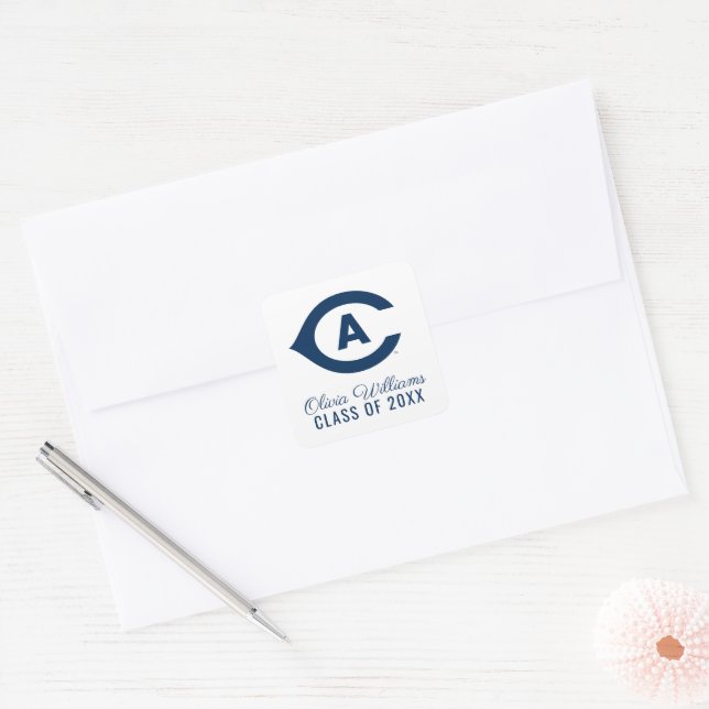 UC Davis C | Graduation Square Sticker (Envelope)