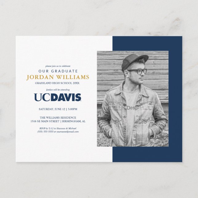 UC Davis Future Graduate Announcement Postcard (Front)