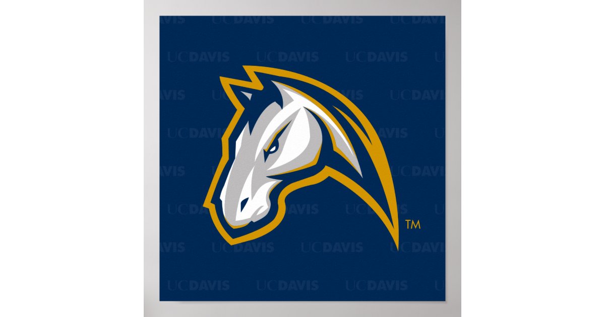 UC Davis Logo Watermark Poster Zazzle