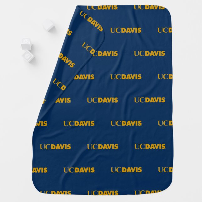 UC Davis Wordmark Baby Blanket (In Situ)
