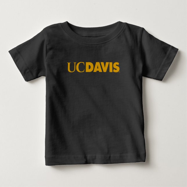 UC Davis Wordmark Baby T-Shirt (Front)