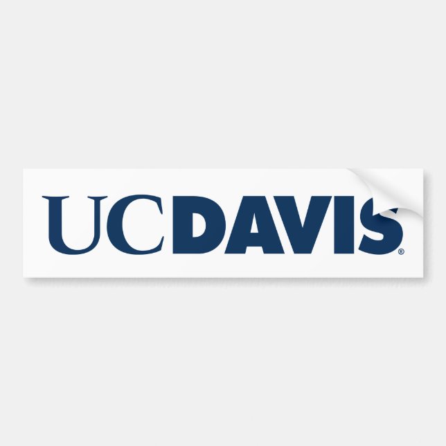 UC Davis Wordmark Bumper Sticker (Front)