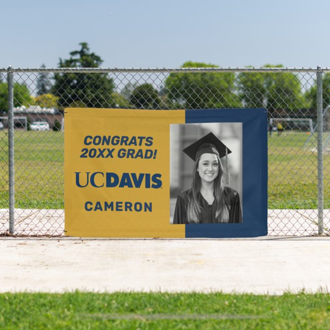 UC Davis Wordmark | Congrats Grad Banner (Insitu)