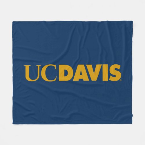 UC Davis Wordmark Fleece Blanket