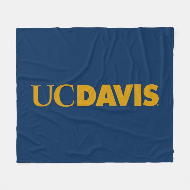 UC Davis Wordmark Fleece Blanket (Front (Horizontal))