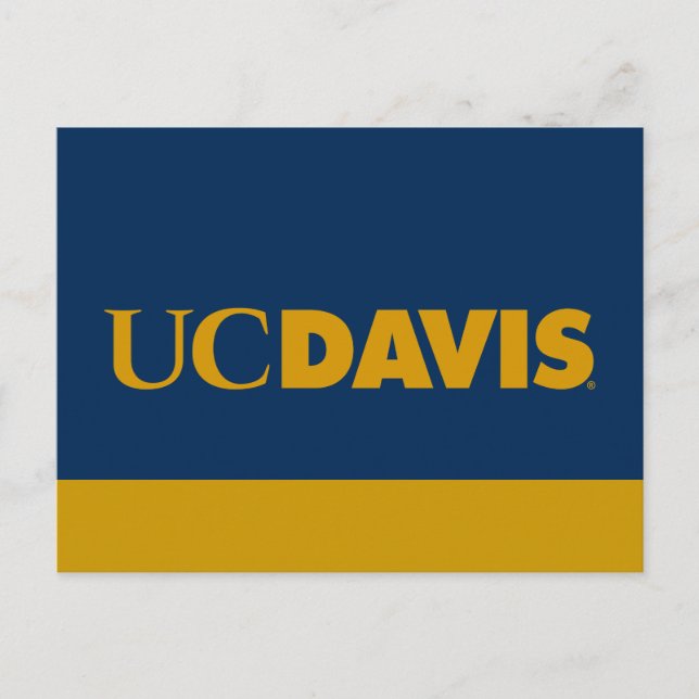 UC Davis Wordmark Invitation Postcard (Front)