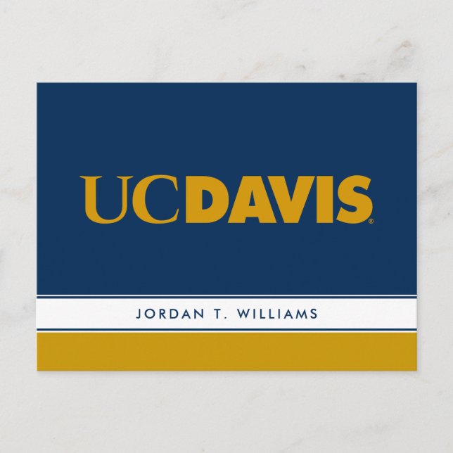 UC Davis Wordmark Invitation Postcard (Front)