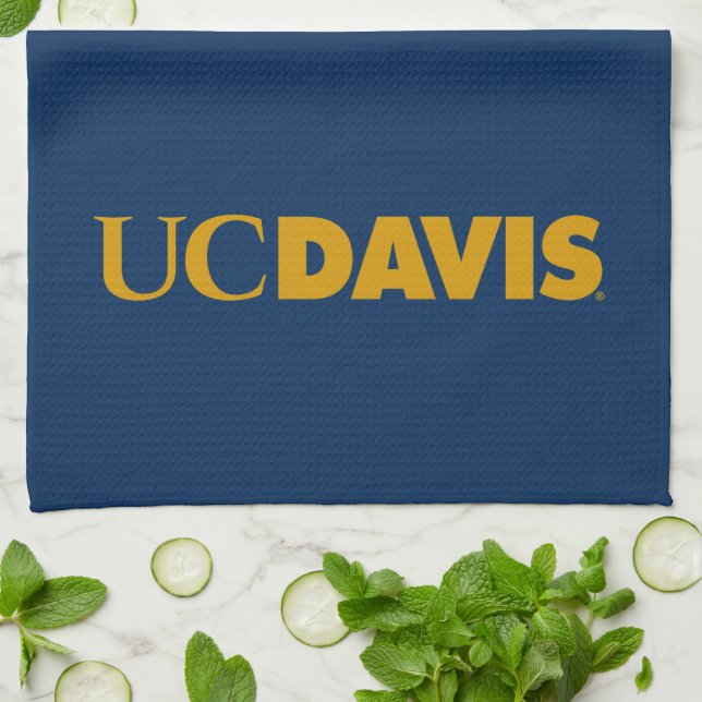 UC Davis Wordmark Kitchen Towel (Folded)