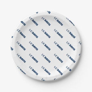 UC Davis Wordmark Paper Plates