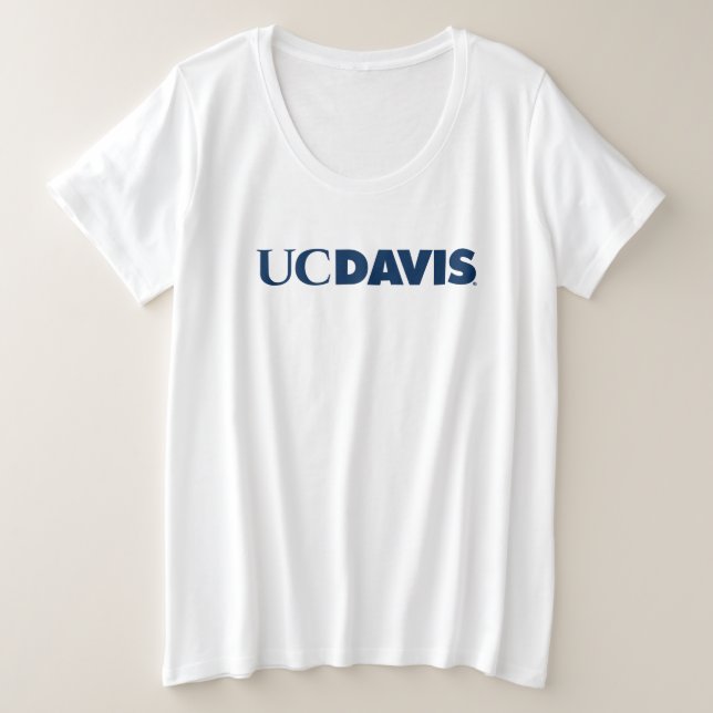 UC Davis Wordmark Plus Size T-Shirt (Design Front)