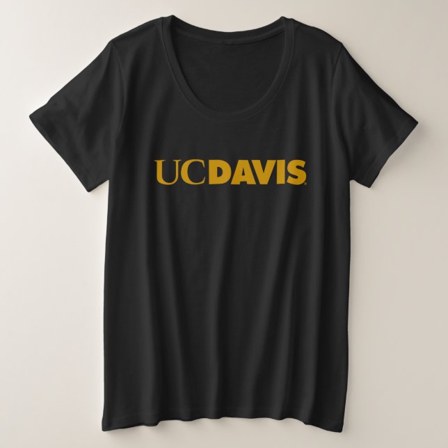 UC Davis Wordmark Plus Size T-Shirt (Design Front)