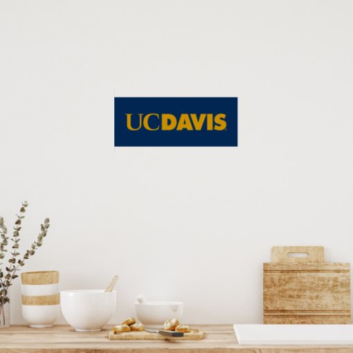 UC Davis Wordmark Poster Zazzle