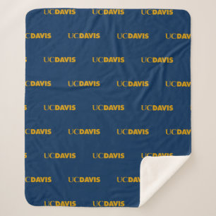 UC Davis Wordmark Sherpa Blanket