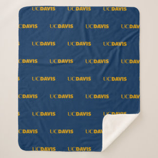 UC Davis Wordmark Sherpa Blanket